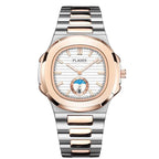 Heren Waterdicht Leer & Staal Quartz Horloge