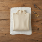 Pull en Coton à Col Roulé aux Tons Terre