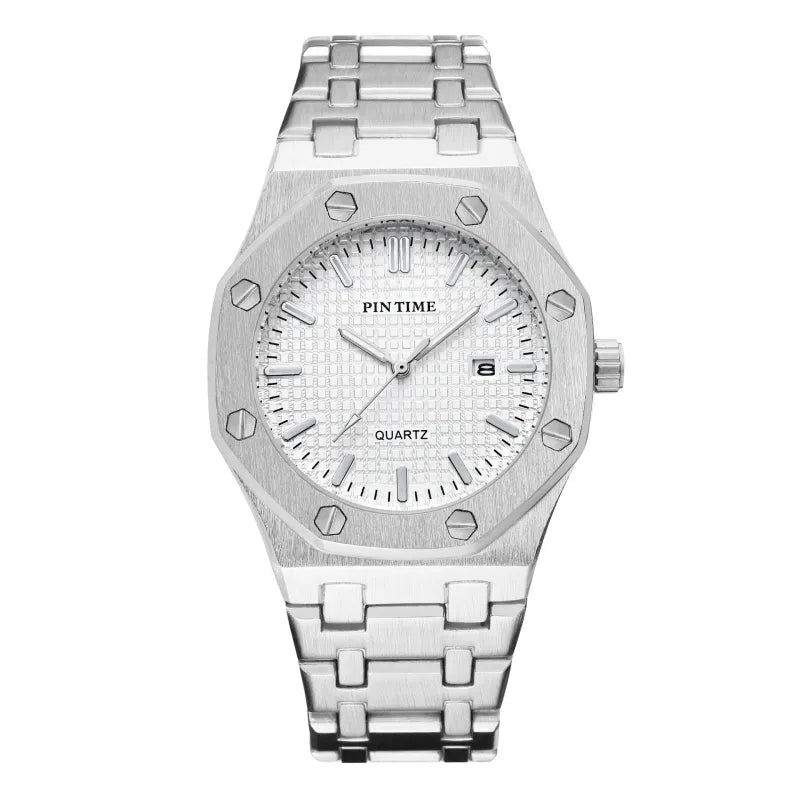 Dames Zilveren Automatisch Quartz Horloge