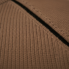 Maglione di Cotone Moka con Accenti Neri