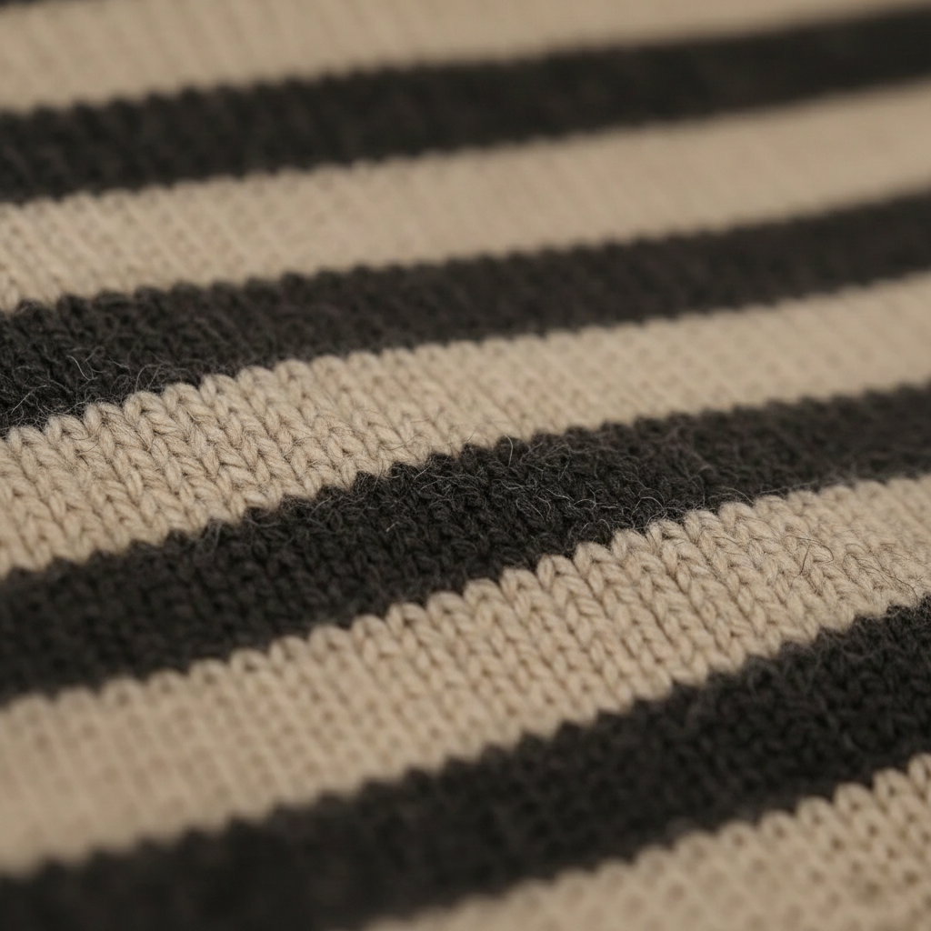 Kaschmir-Rollkragenpullover mit Klassischen Streifen