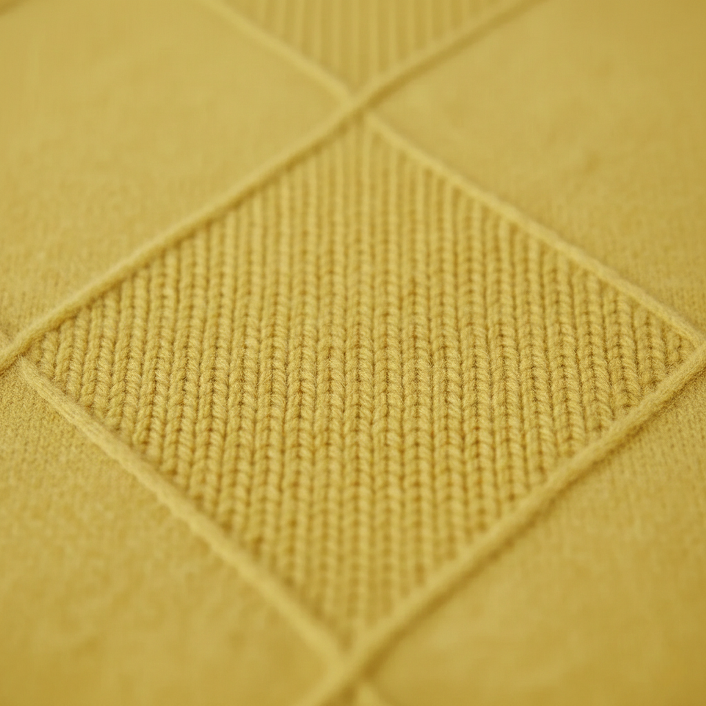 Maglione di Cotone con Struttura a Rombi Tessuti