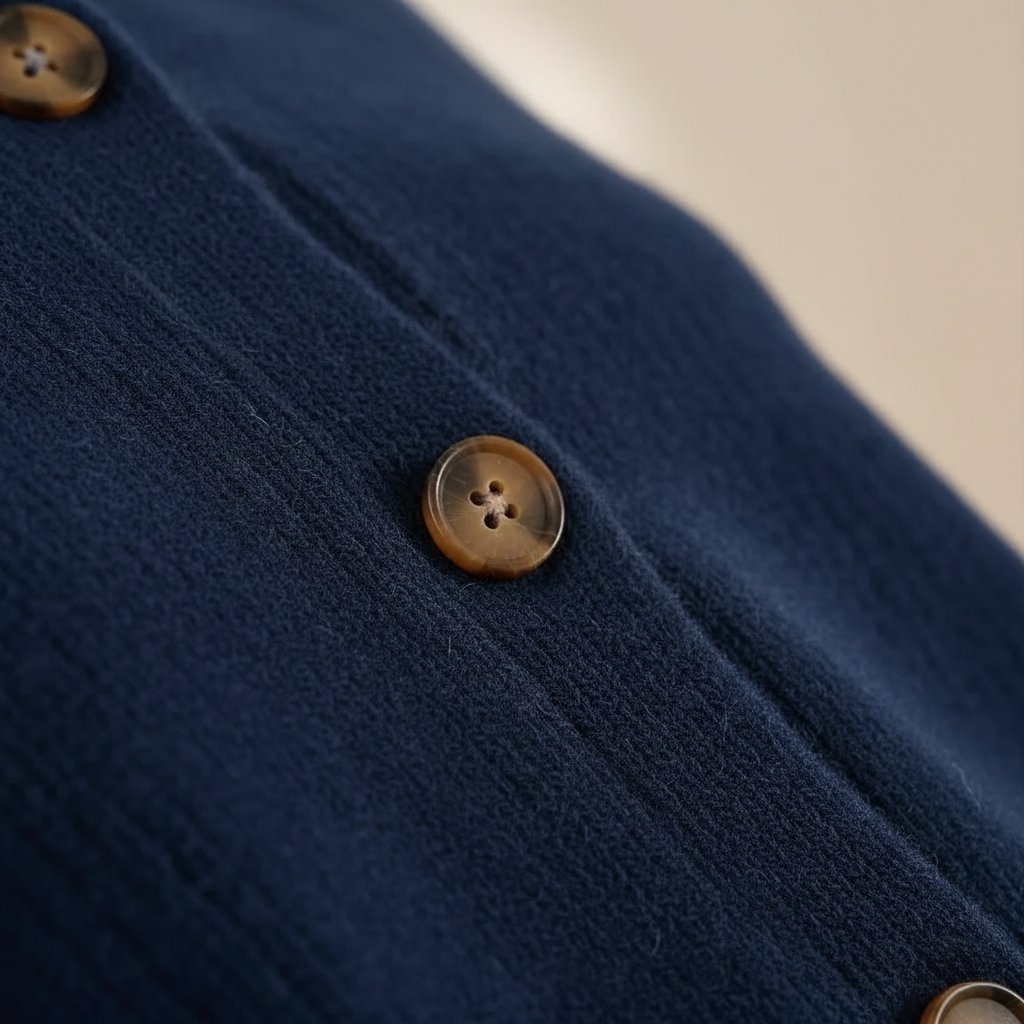 Gilet en Coton Boutonné avec Col