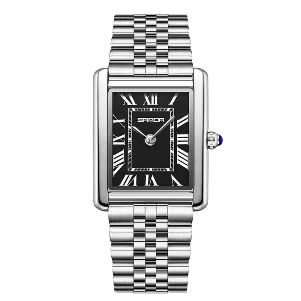 Dames Roestvrijstalen Vierkante Wijzerplaat Horloge