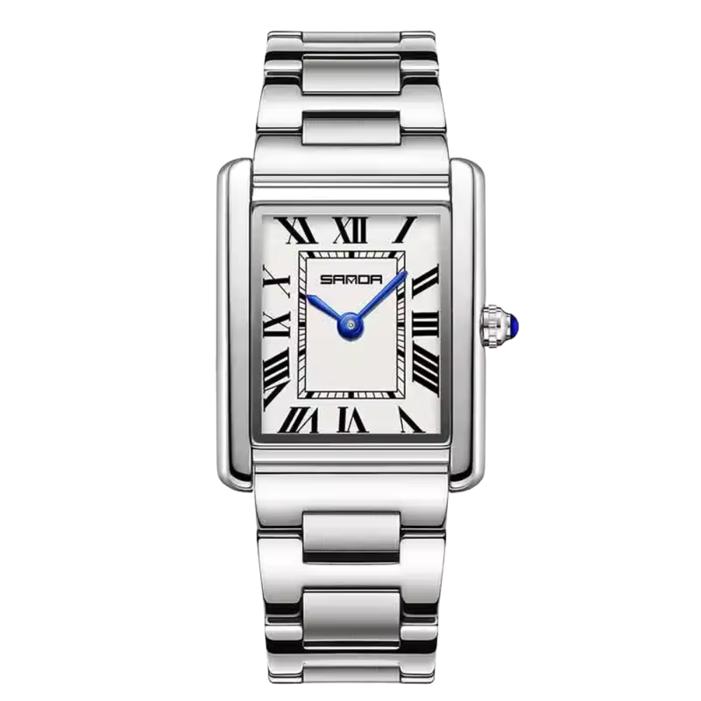 Dames Roestvrijstalen Vierkante Wijzerplaat Horloge