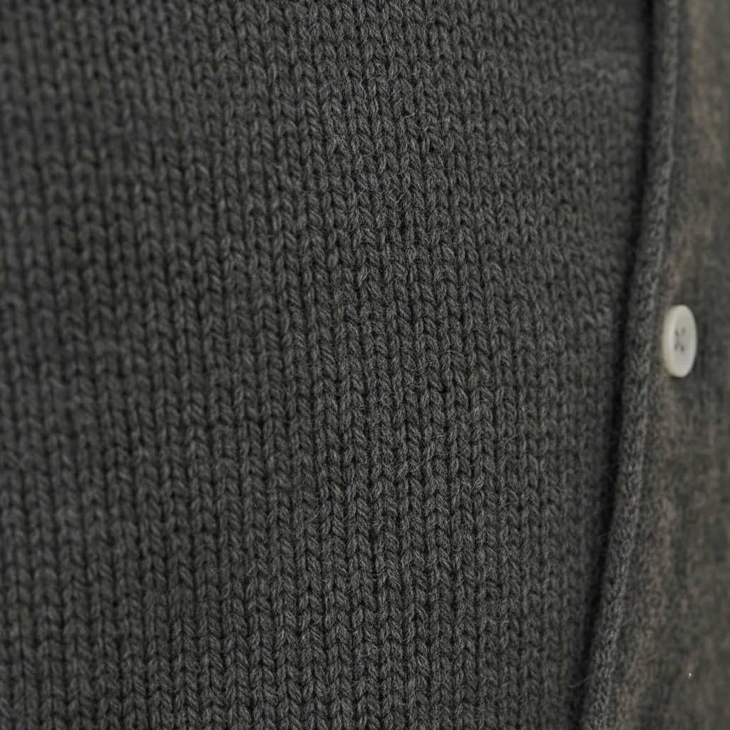 Katoenen Cardigan met Schuine Knoopsluiting