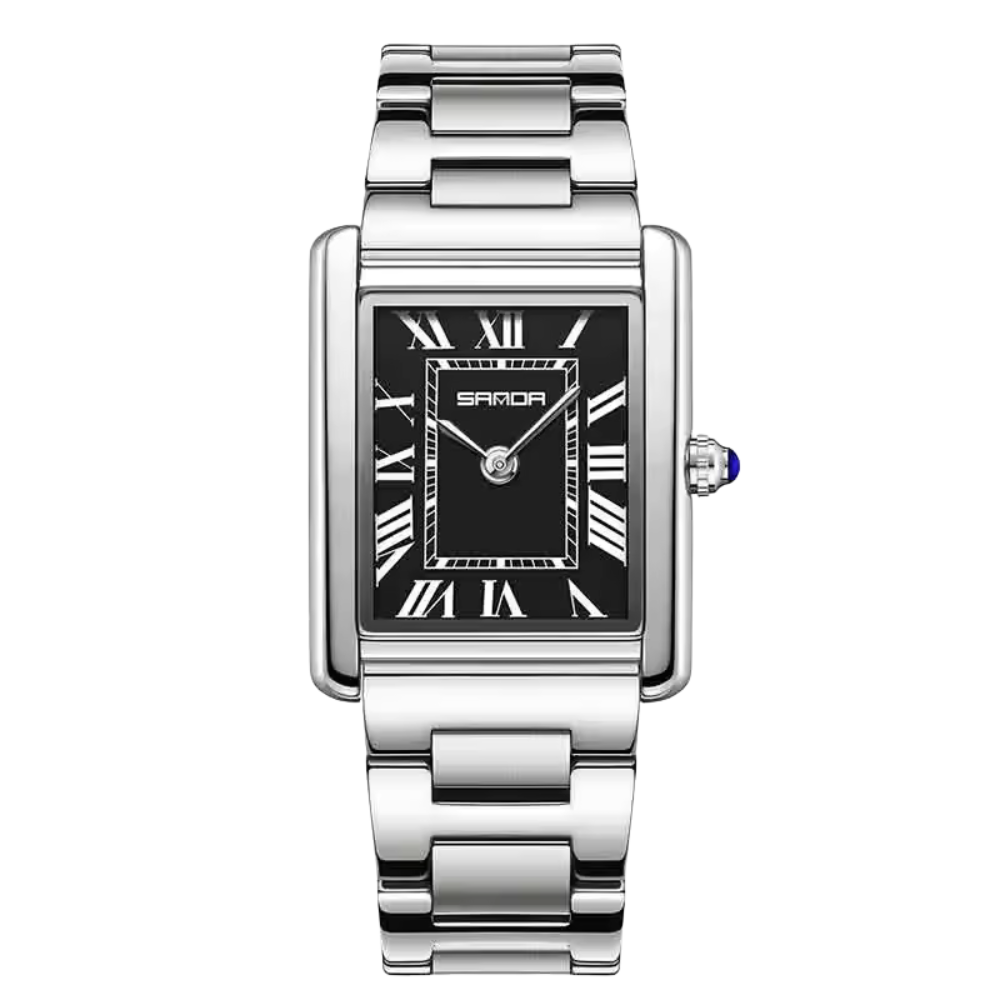 Dames Roestvrijstalen Vierkante Wijzerplaat Horloge