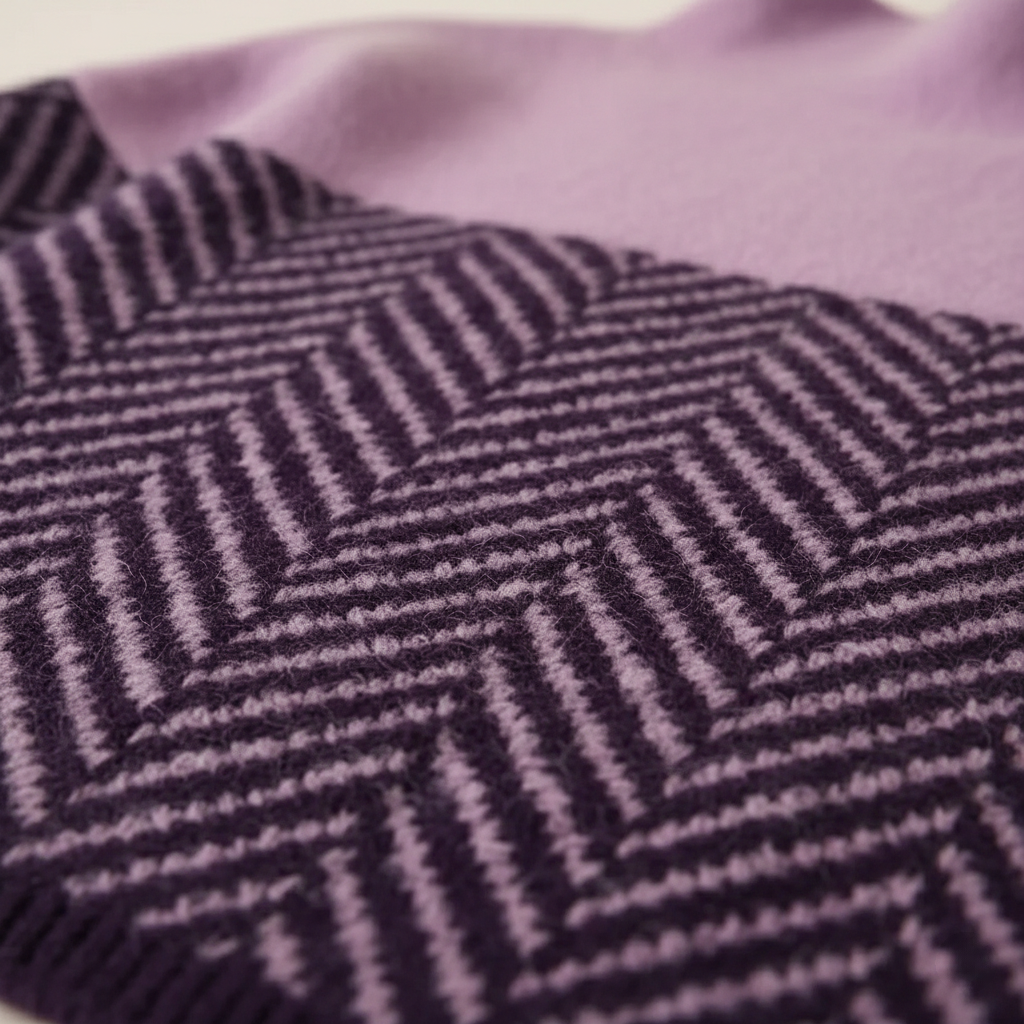 Katoenen Coltrui Donkerblauw met Zigzagpatroon