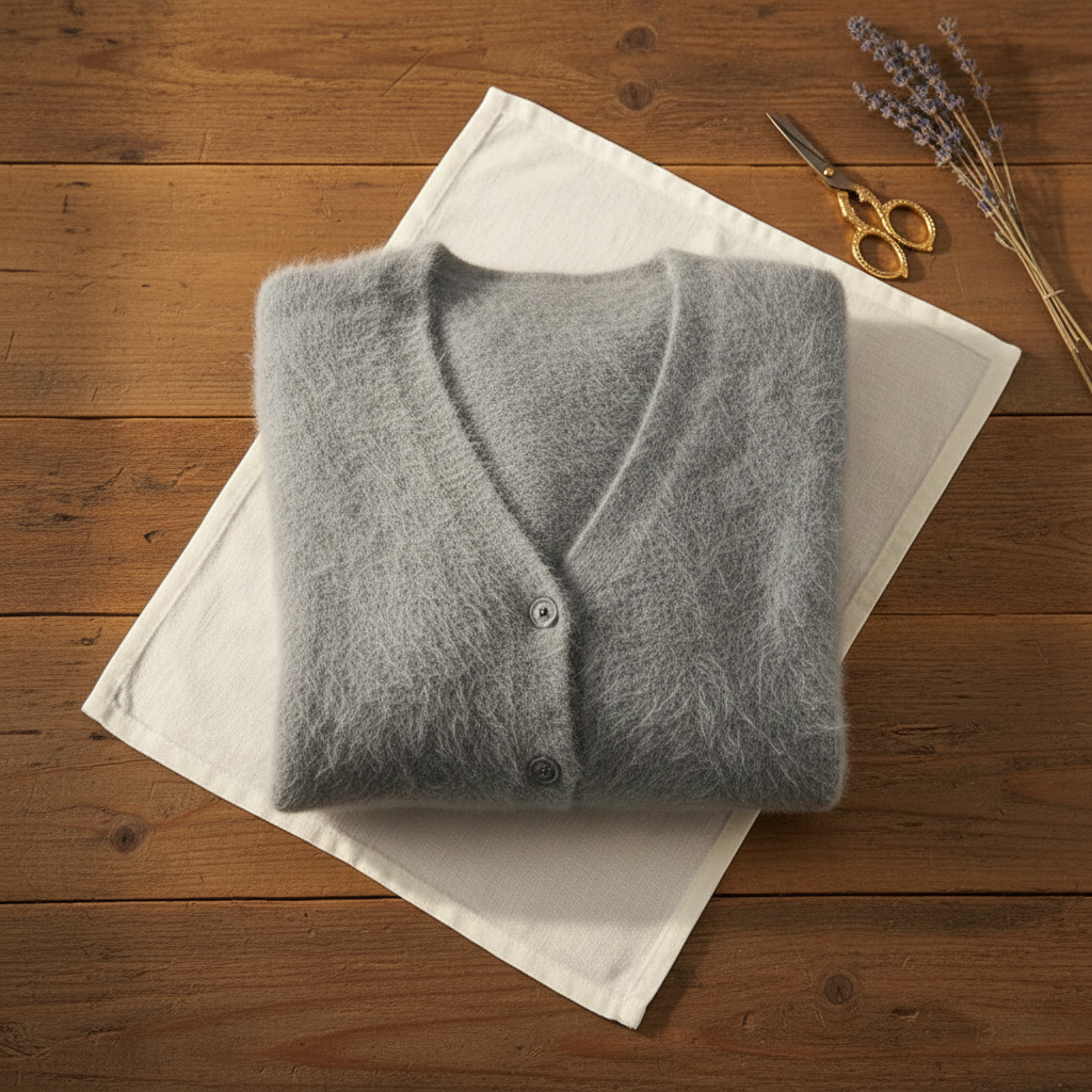 Kaschmir-V-Ausschnitt-Strickjacke