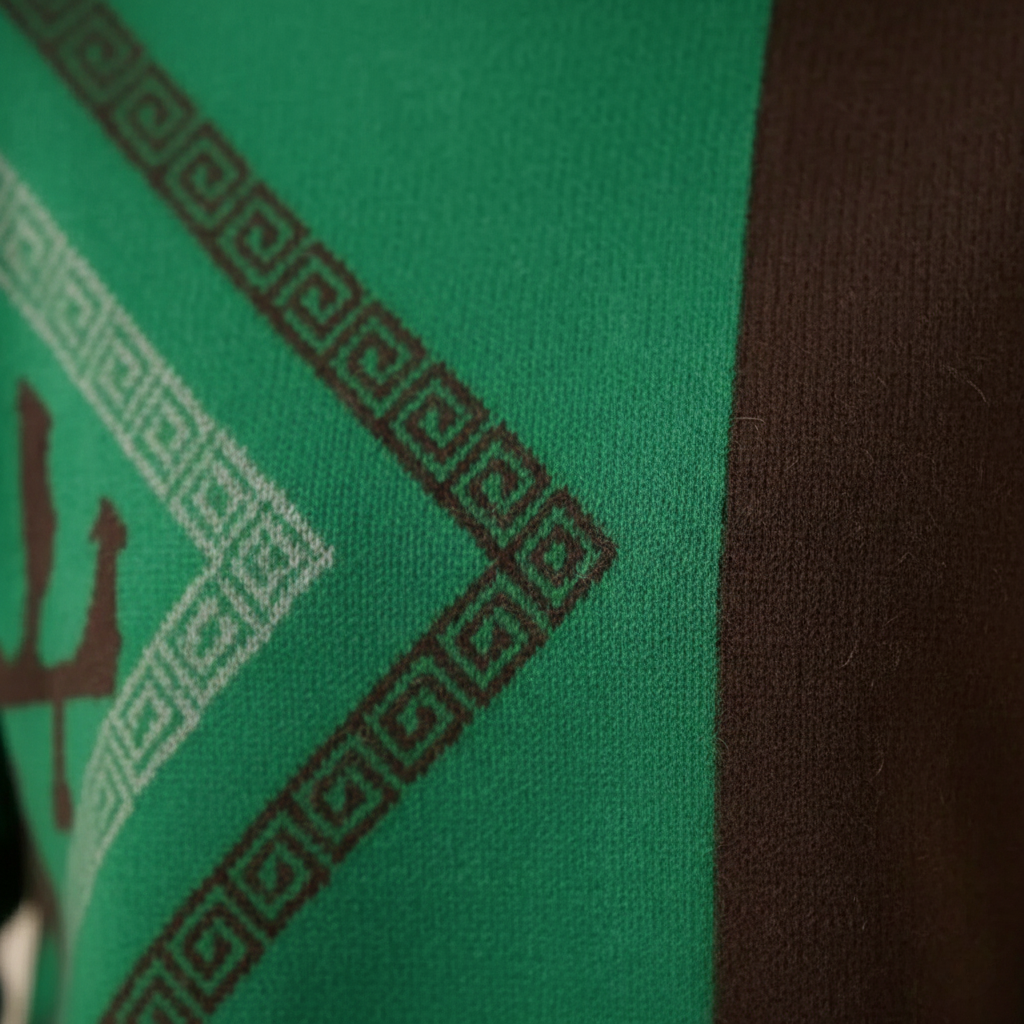 Maglione in Cashmere Arancione con Dettagli Grafici