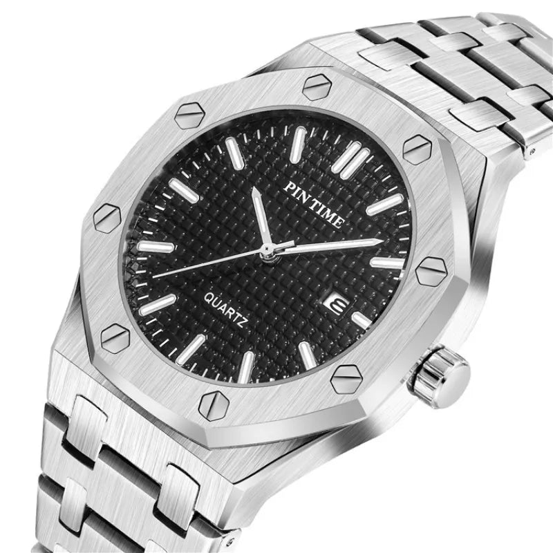 Dames Zilveren Automatisch Quartz Horloge