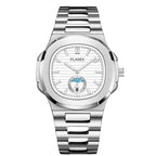 Heren Waterdicht Leer & Staal Quartz Horloge