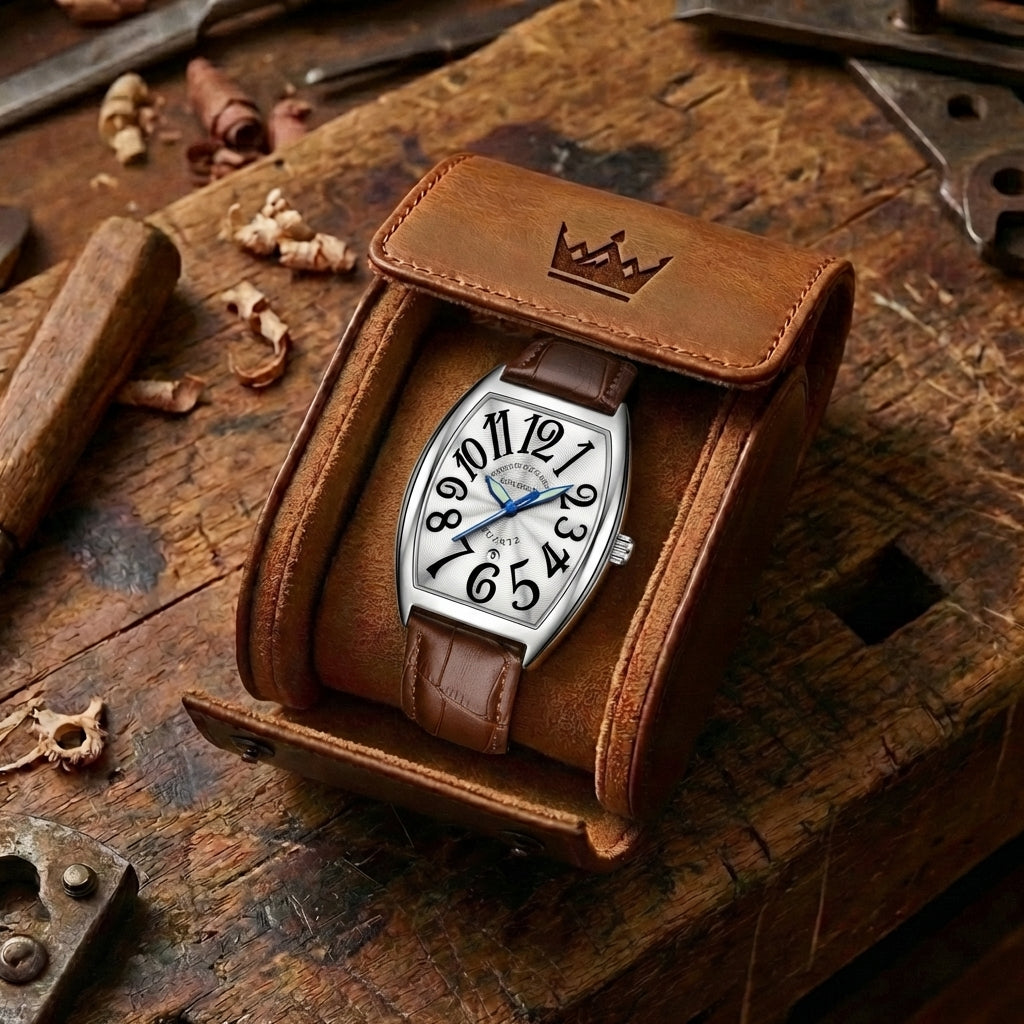 Herenhorloge Lumineus Lederen Riem Quartz