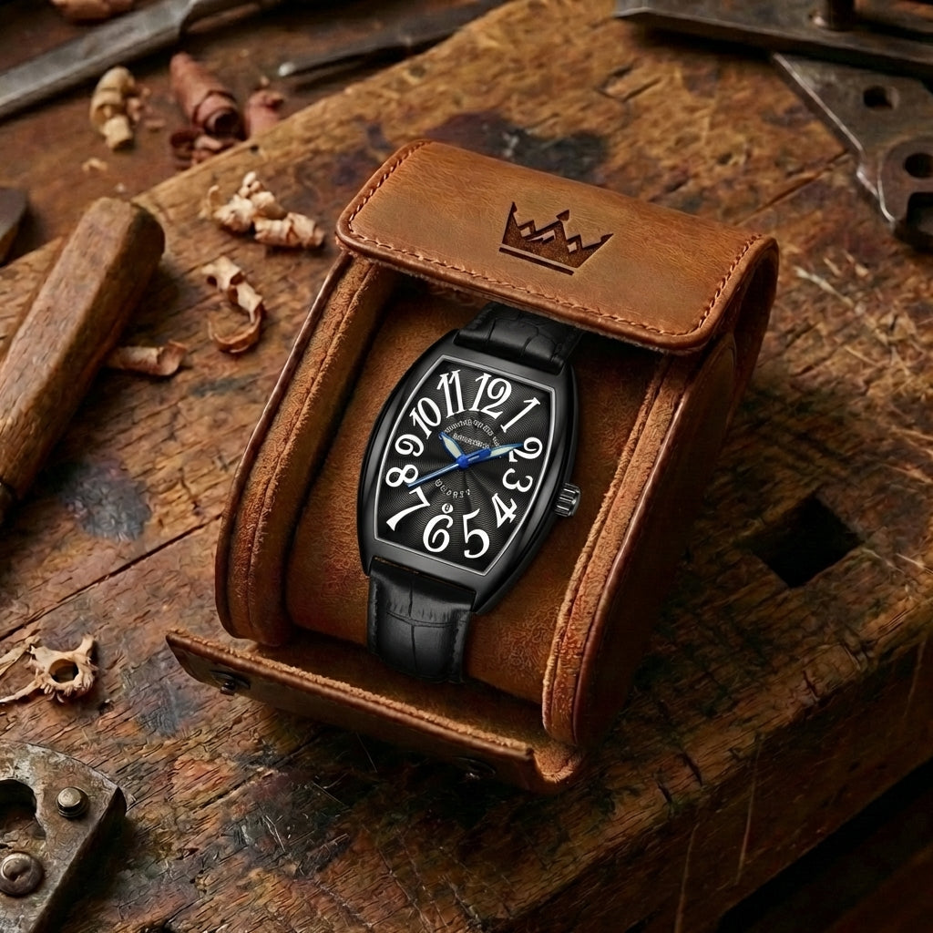 Herenhorloge Lumineus Lederen Riem Quartz