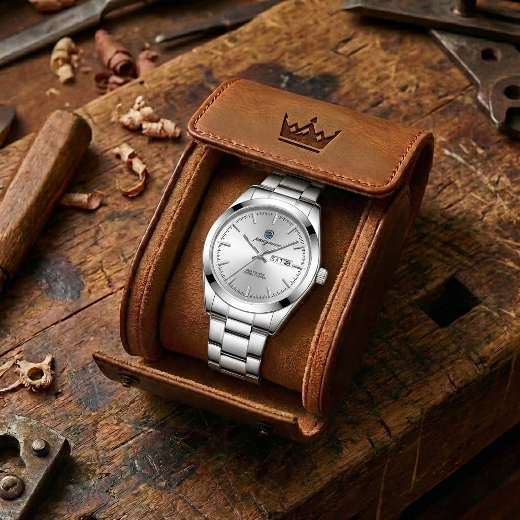 Herenhorloge Dubbele Kalender Lumineus Quartz