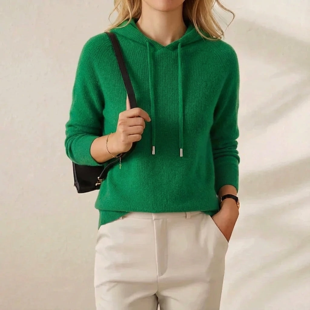 Kapuzenpullover aus Kaschmir mit Kordelzug