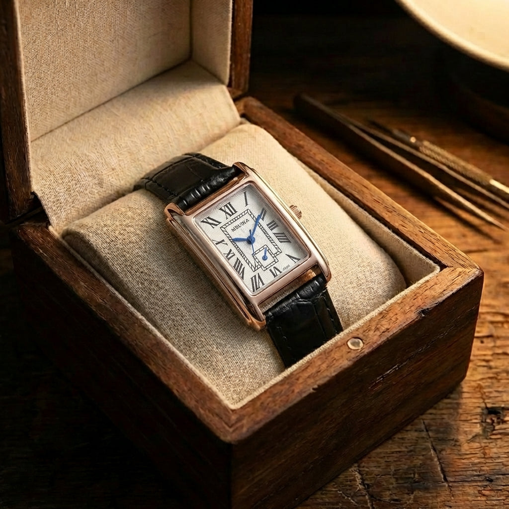 Dames Retro Casual Lederen Riem Horloge