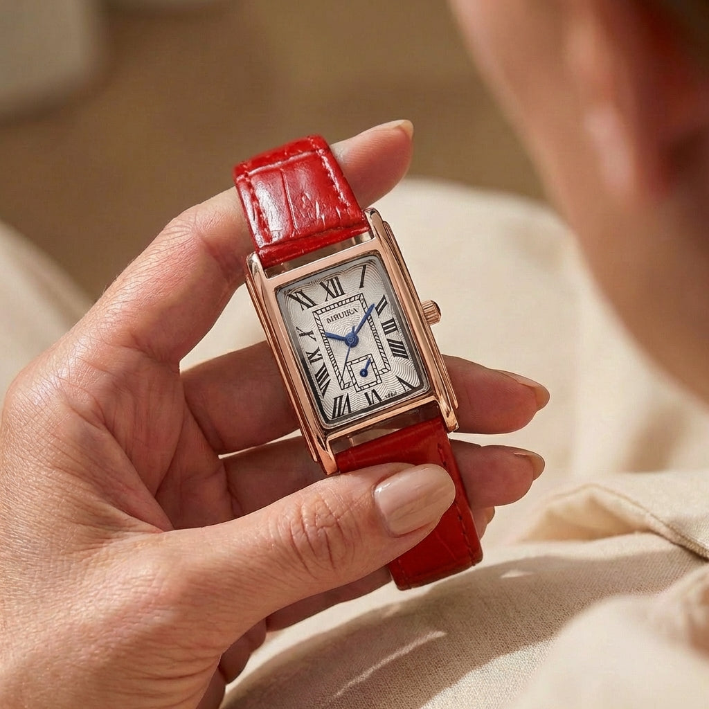 Dames Retro Casual Lederen Riem Horloge