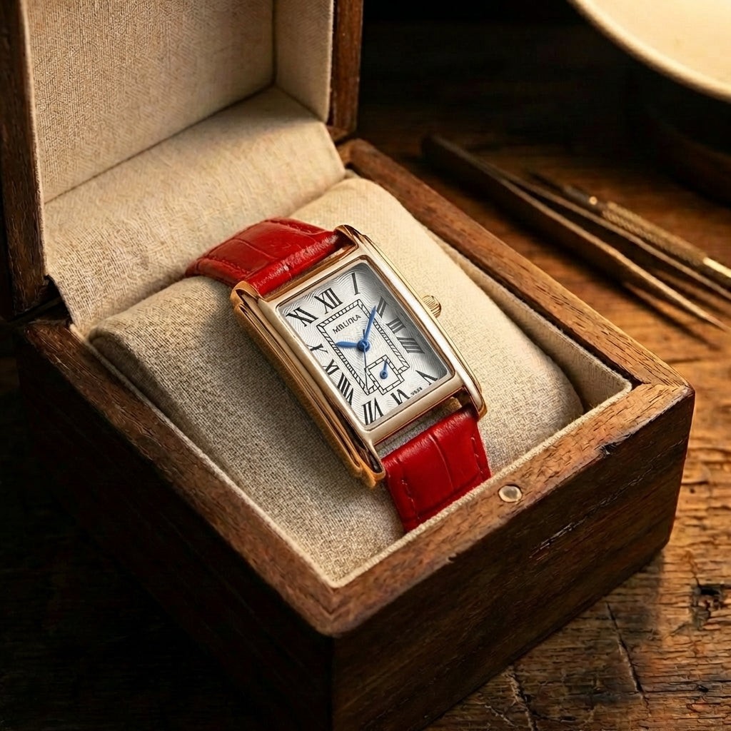 Dames Retro Casual Lederen Riem Horloge