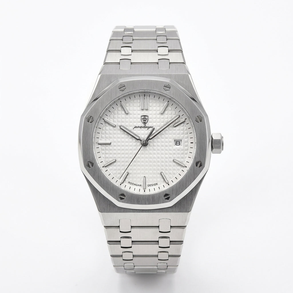 Heren Minimalistisch Staal Quartz Horloge