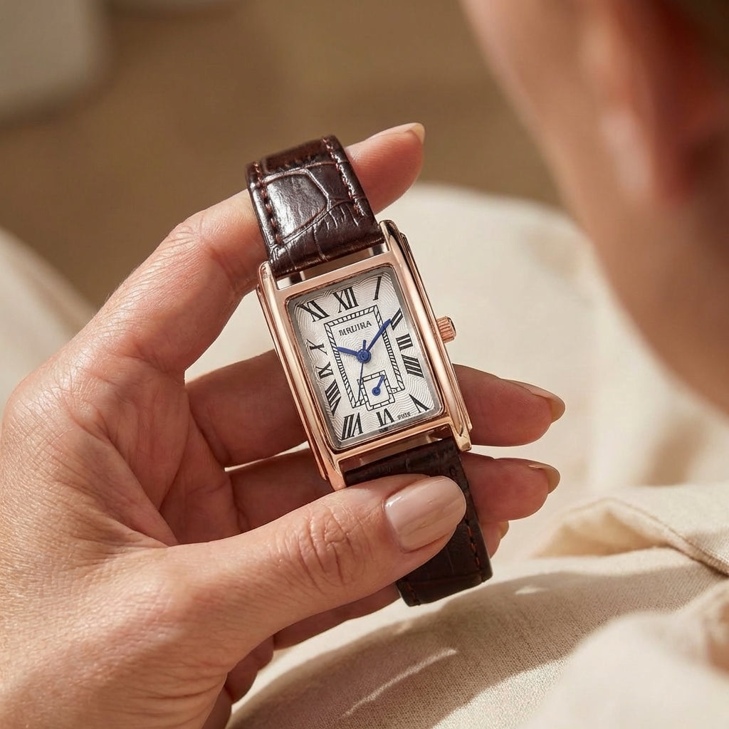 Dames Retro Casual Lederen Riem Horloge