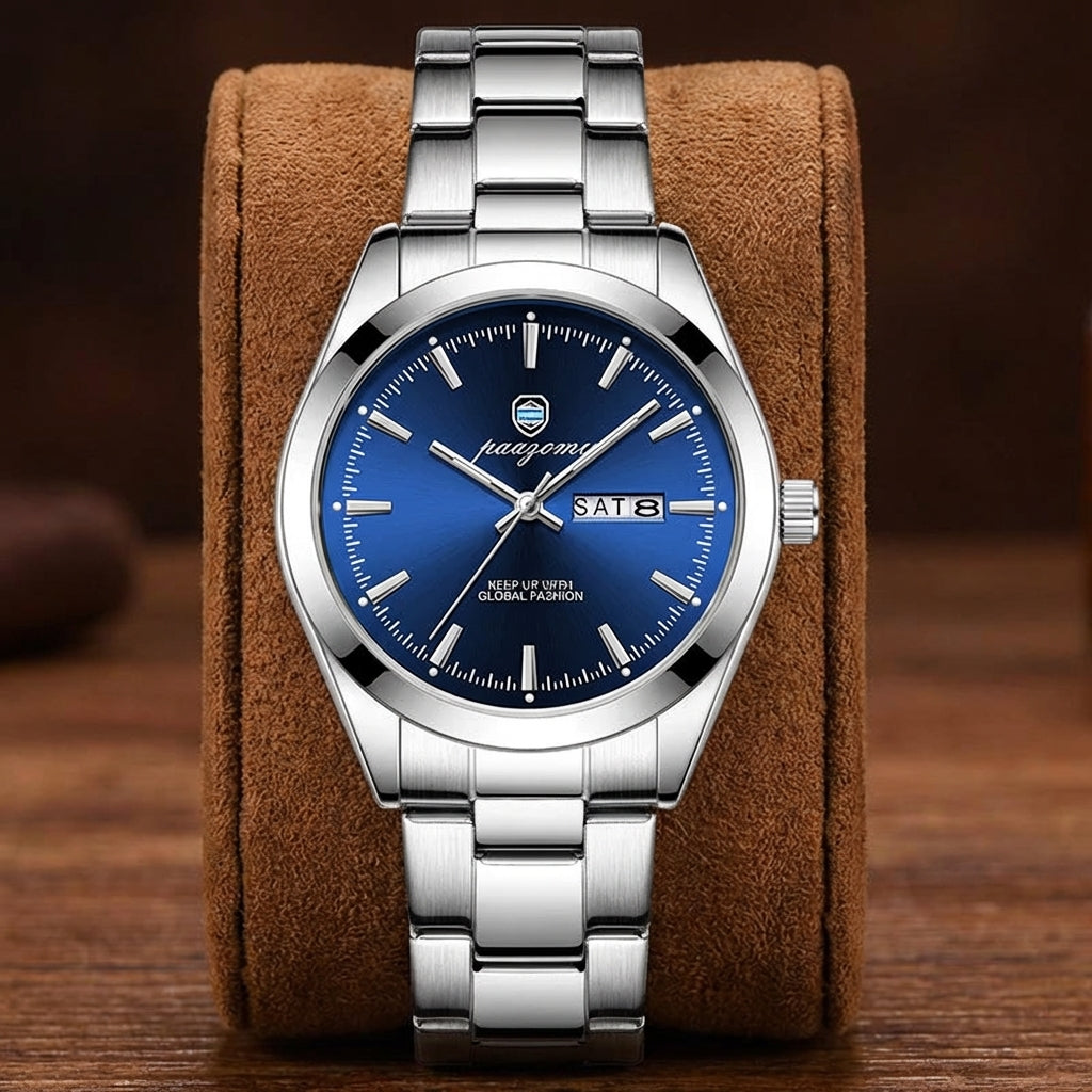 Herenhorloge Dubbele Kalender Lumineus Quartz