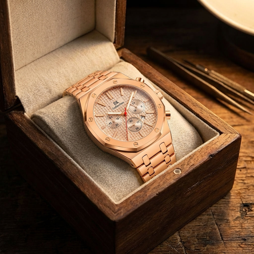 Dames Kleine Goudkleurige Quartz Horloge