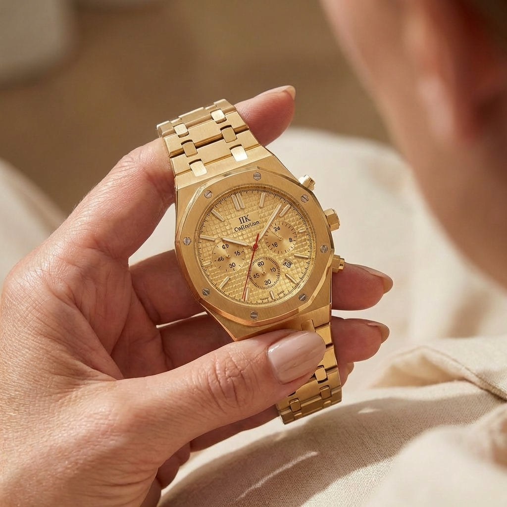 Dames Kleine Goudkleurige Quartz Horloge