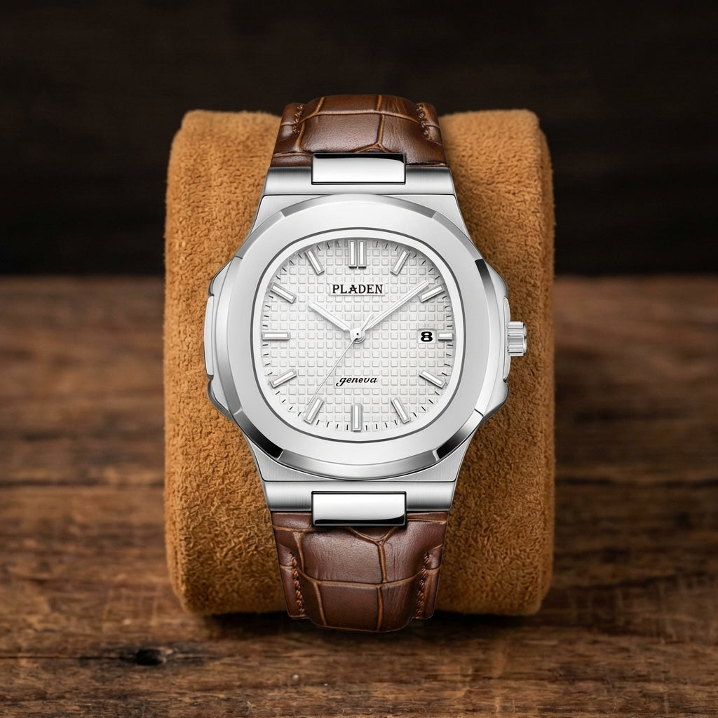 Waterdicht Herenhorloge Leer & Staal Quartz