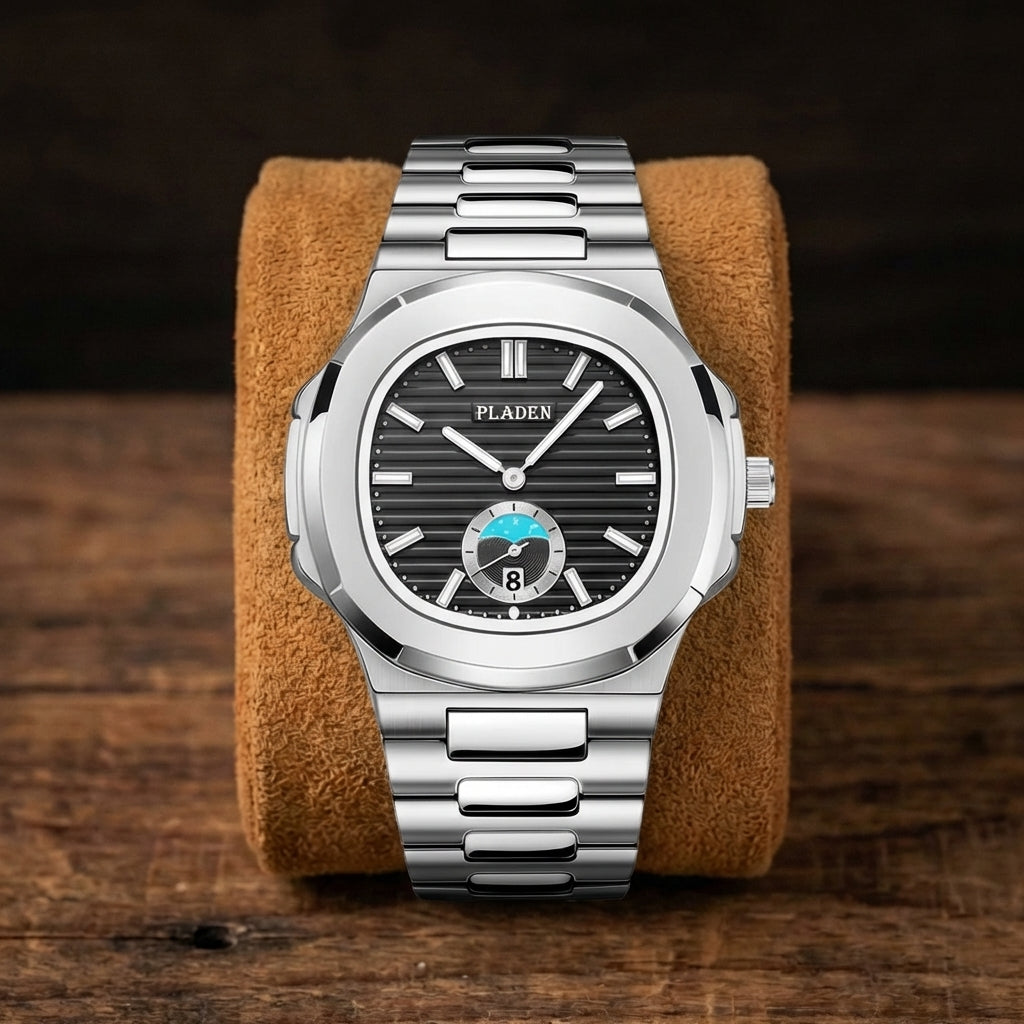 Waterdicht Herenhorloge Leer & Staal Quartz
