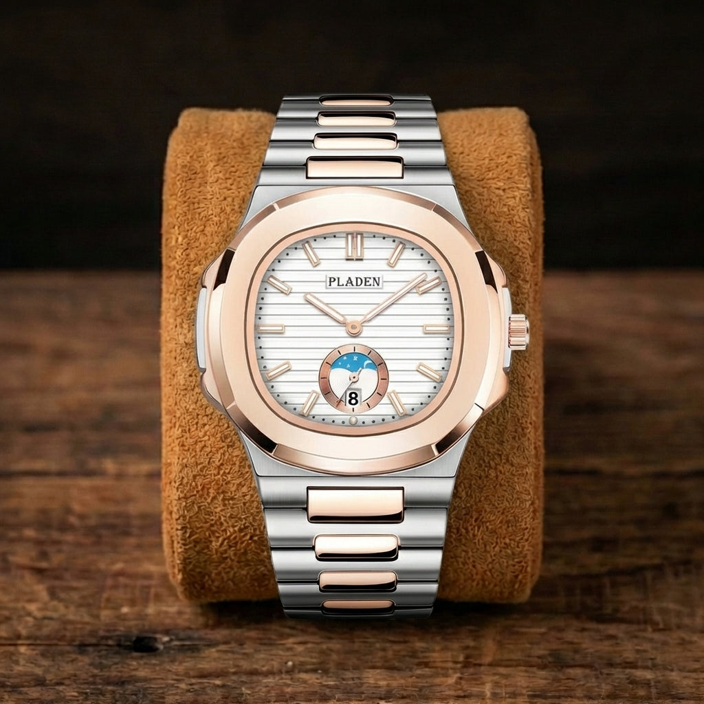 Waterdicht Herenhorloge Leer & Staal Quartz