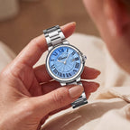 Dames Lumineus Kalender Stalen Riem Horloge