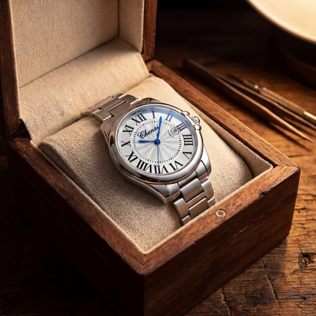 Dames Lumineus Kalender Stalen Riem Horloge