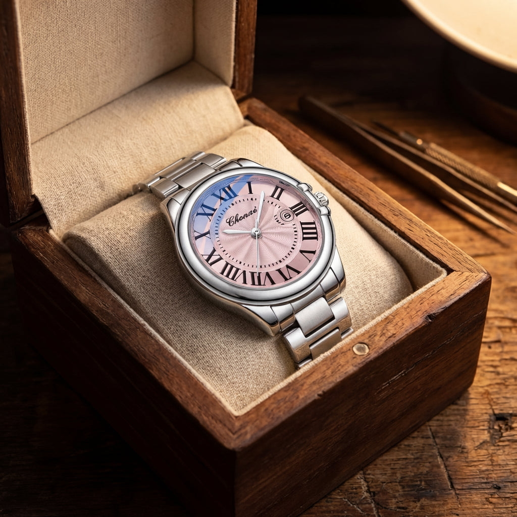 Dames Lumineus Kalender Stalen Riem Horloge