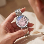 Dames Lumineus Kalender Stalen Riem Horloge