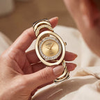 Dames Elegant Diamant Stalen Band Horloge