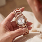 Dames Elegant Diamant Stalen Band Horloge