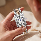 Dames Roestvrijstalen Vierkante Wijzerplaat Horloge
