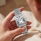 Dames Roestvrijstalen Vierkante Wijzerplaat Horloge