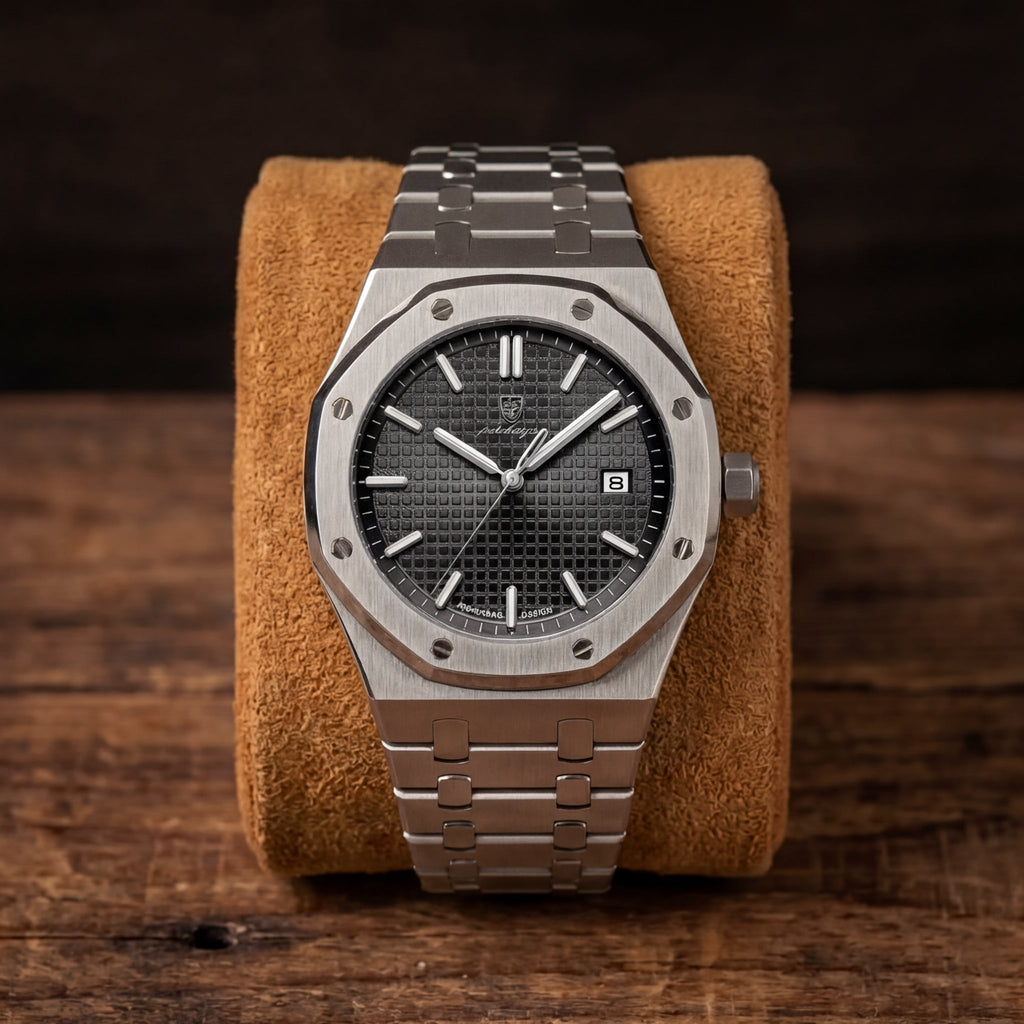 Minimalistische Herenstalen Quartzhorloge