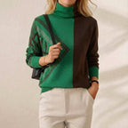 Kaschmir-Pullover Orange mit Grafischen Details