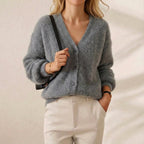 Cardigan in Cashmere con Scollo a V