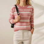 Jersey de cachemira con rayas horizontales