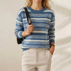 Jersey de cachemira con rayas horizontales