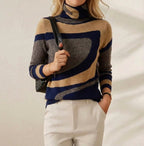 Kaschmirpullover mit abstraktem Wirbel