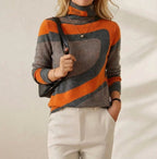 Pull en cachemire avec tourbillon abstrait