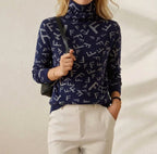 Kaschmirpullover mit F-Muster