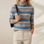 Kaschmirpullover mit horizontalen Streifen