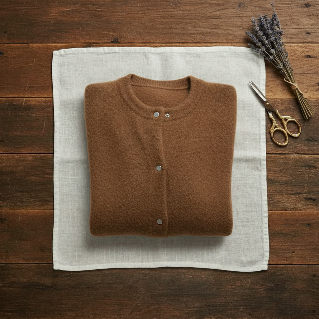 Cardigan en cachemire avec boutons dorés