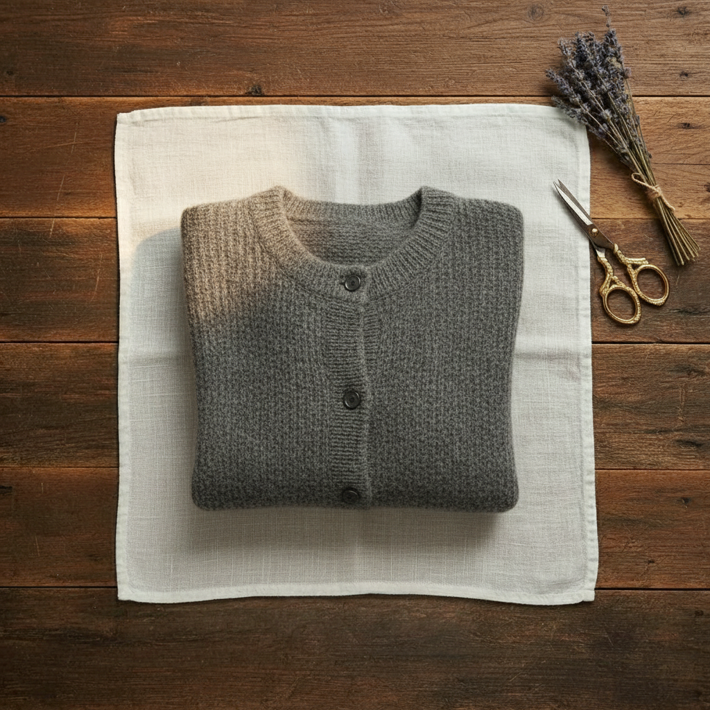 Kaschmir-Cardigan mit goldenen Knöpfen